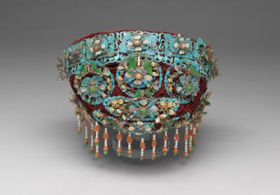 图片[3]-Headdress with flowers and butterflies design, Qing dynasty(1644-1911)-China Archive